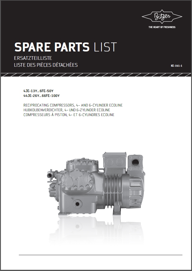 Spare parts list 4JE-13...6FE-50