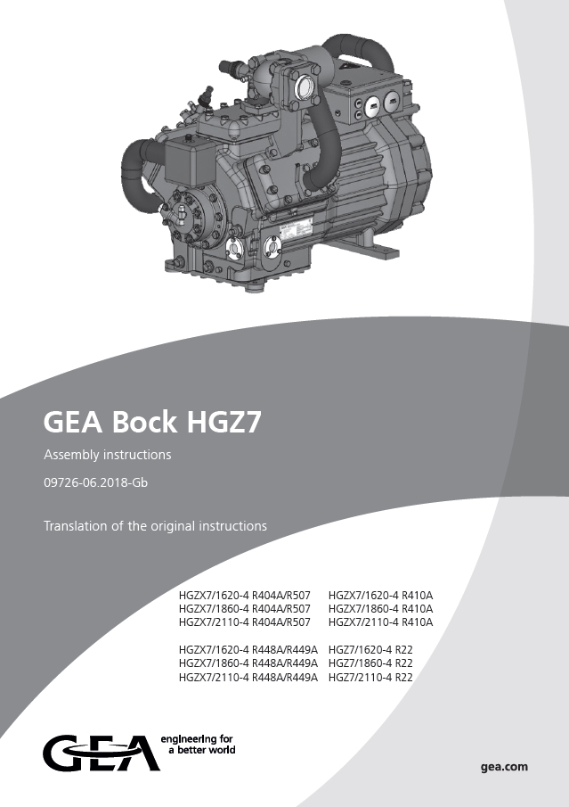 GEA Bock HGZ7 - Посібник зі збирання