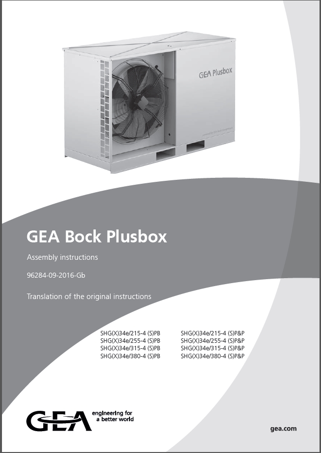 Инструкция по монтажу GEA Bock Plusbox
