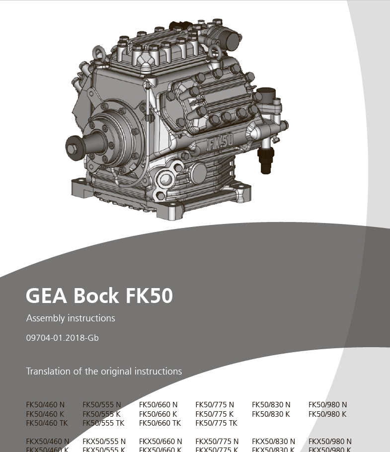 Руководство по монтажу GEA Bock FK50