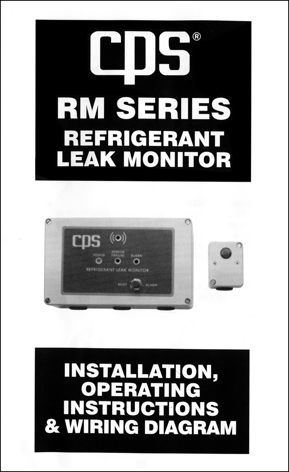 Мониторы утечки хладагента CPS серии RM (Руководство пользователя)
