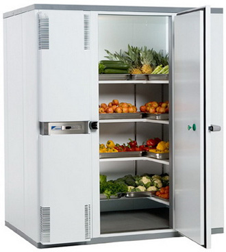 Холодильная камера для овощей и фруктов.